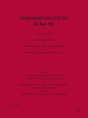 cover image of Colorado Revised Statutes
